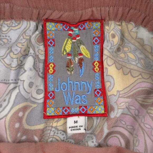 Johnny Was Palazzo Pant Sandalwood Viola Boho Hippie Wide Leg Flare - Picture 8 of 12